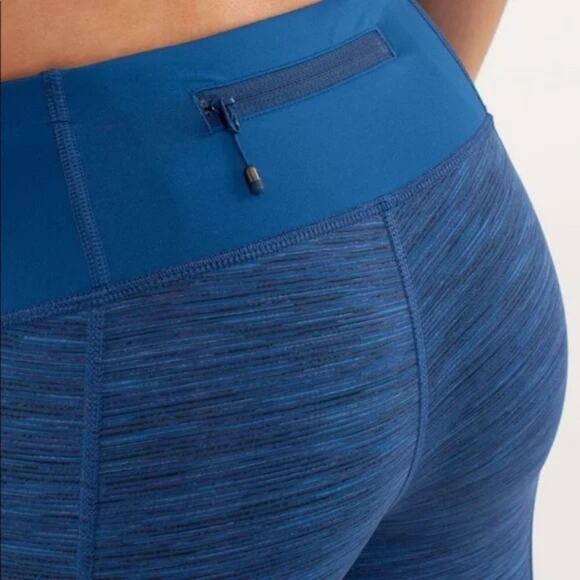 Lululemon Run for Your Life Crop Legging SIZE 6 Limitless Space Blue black - Picture 3 of 11